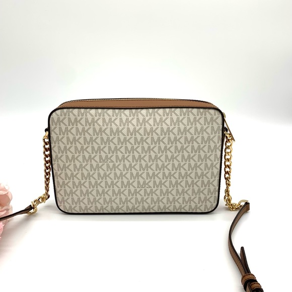 MICHAEL KORS JET SET LARGE EW CROSSBODY BAG IN VANILLA - Picture 4 of 12